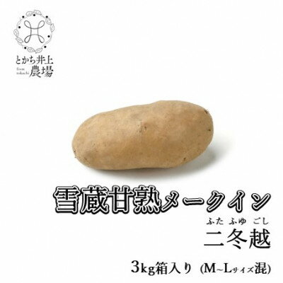 【先行予約】雪蔵甘熟メークイン二冬越 3kg箱入り(M~Lサイズ混)【配送不可地域:離島】【1409988】
