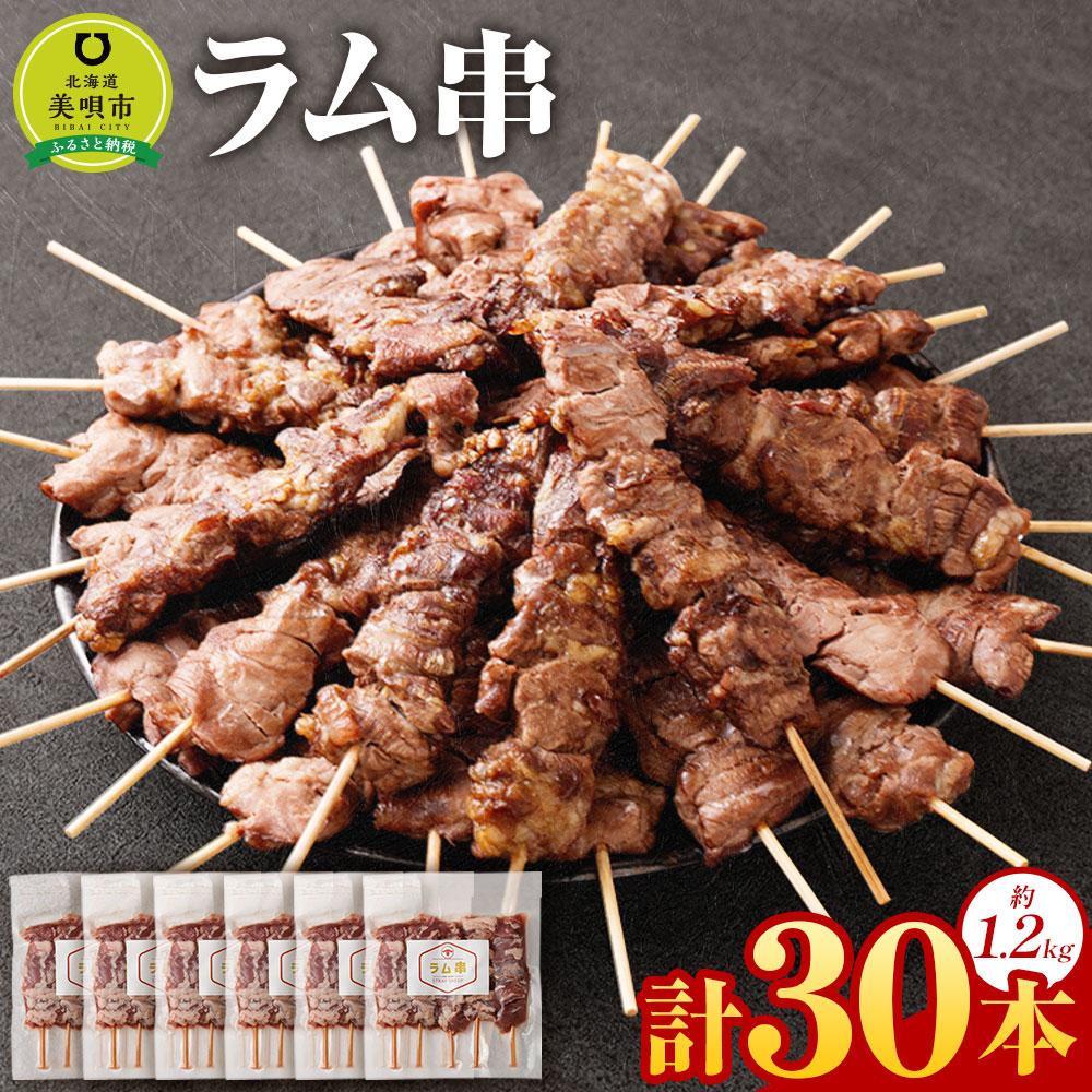 【羊肉専門店のバーベキュー素材】ラム串 30本(約1.2kg) 北海道 ジンギスカン ヘルシー 焼肉 肉 バーベキュー ラム | 羊 羊肉 ラム肉 ラム 串 串焼き 肉 お肉 焼肉 バーベキュー BBQ ヘルシー 小分け 美唄 北海道 冷凍