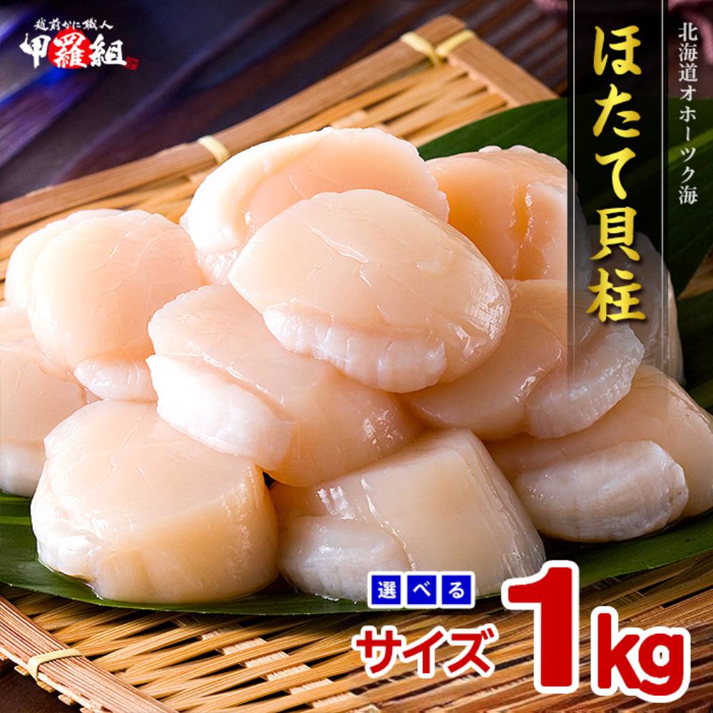 甲羅組 ほたて貝柱 1kg 大型 中型 訳あり ワケアリ わけあり 選べる ほたて 帆立 ホタテ 北海道
