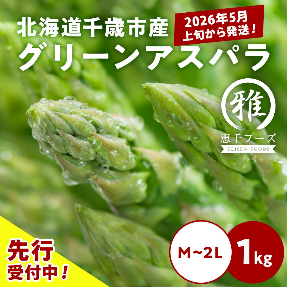 2026年春発送 グリーンアスパラ 1kg M〜2L 北海道千歳産 野菜 アスパラガス アスパラ 2026年5月上旬〜6月中旬にかけて順次発送 北海道ふるさと納税 千歳市 ふるさと納税【北海道千歳市】ギフト ふるさと納税
