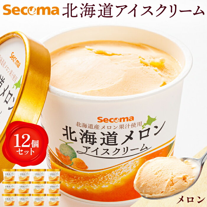 Secoma 北海道アイスクリーム (メロン12個セット) アイス 詰め合わせ セット 12個 お取り寄せ スイーツ デザート 北海道 メロン セコマ ふるさと納税 羽幌 羽幌町【01102】