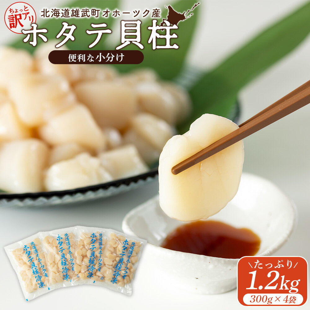 ちょっと訳ありホタテ貝柱小分け1.2kg | ホタテ 北海道産 帆立 ほたて 訳あり 訳アリ 訳ありホタテ ホタテ ホタテフレーク 貝柱 ほたて貝柱 小分け 便利 濃厚 おつまみ 魚介 魚介類 海鮮 お取り寄せ 北海道 雄武町 雄武【0320102】