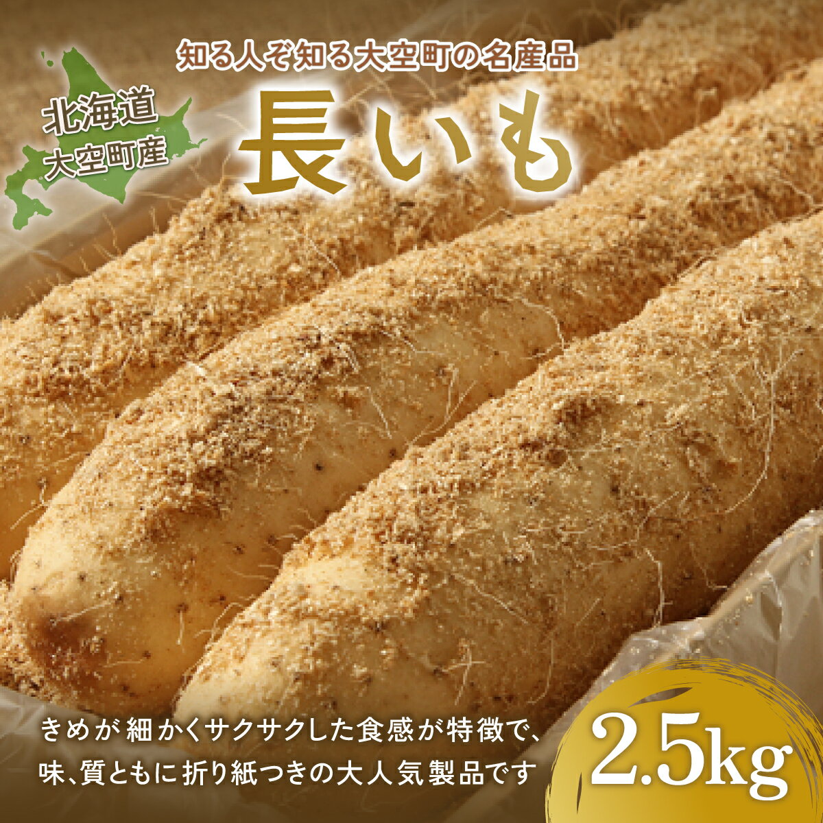 大空町産長いも2.5kg ふるさと納税 長いも いも 長イモ イモ 北海道 大空町 送料無料 OSA001