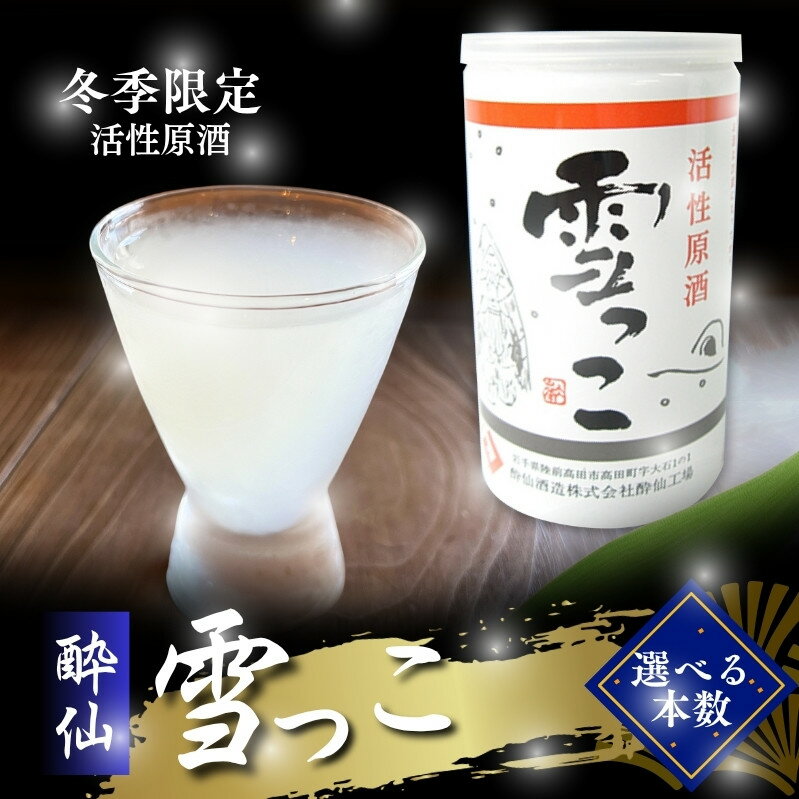【予約受付】 雪っこ 選べる 本数 10本 15本 お酒 酒 冬季限定 活性原酒 酔仙酒造 食前酒 お礼 お供え 退職 内祝い 父の日 母の日 敬老の日 ギフト プレゼント 贈答 誕生日 人気 岩手県 大船渡市