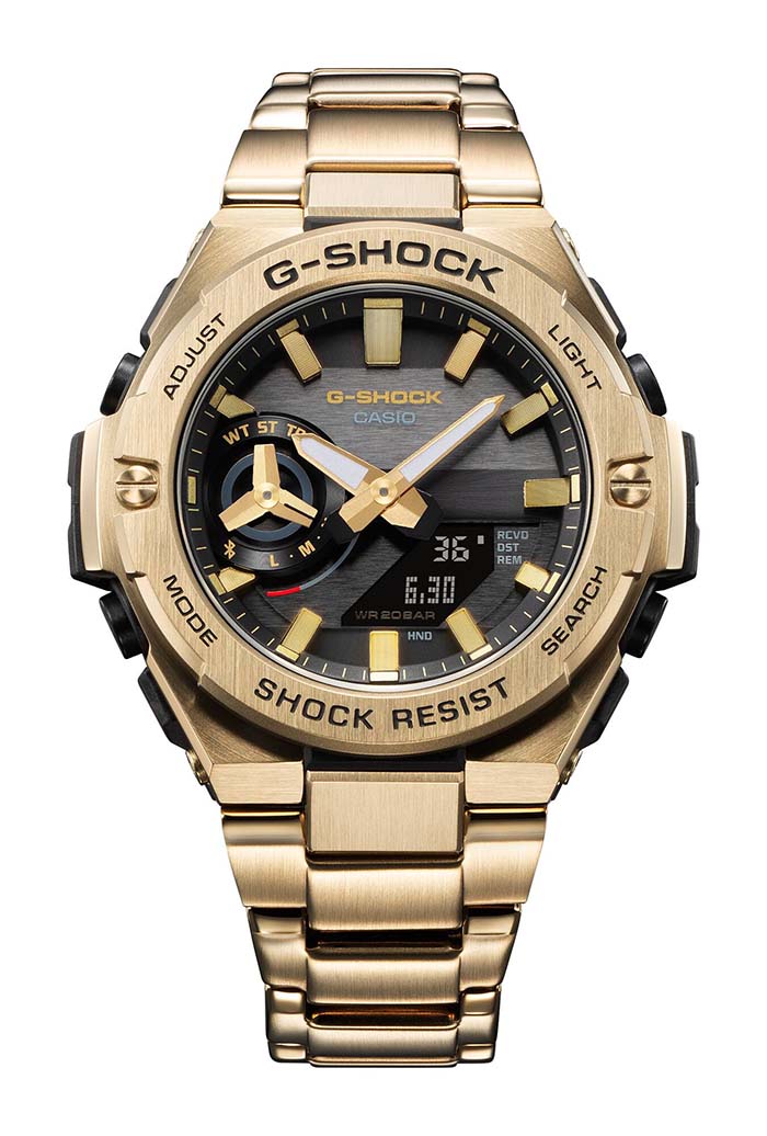 カシオ G-SHOCK GST-B500GD-9AJF ゴールド ウォッチ Bluetooth対応 誕生日 記念日 お祝い 卒業 入学 入社 成人 祝い プレゼント ギフト 贈答 贈りもの 贈り物 ソーラー 発電 電池交換 不要 松村時計店