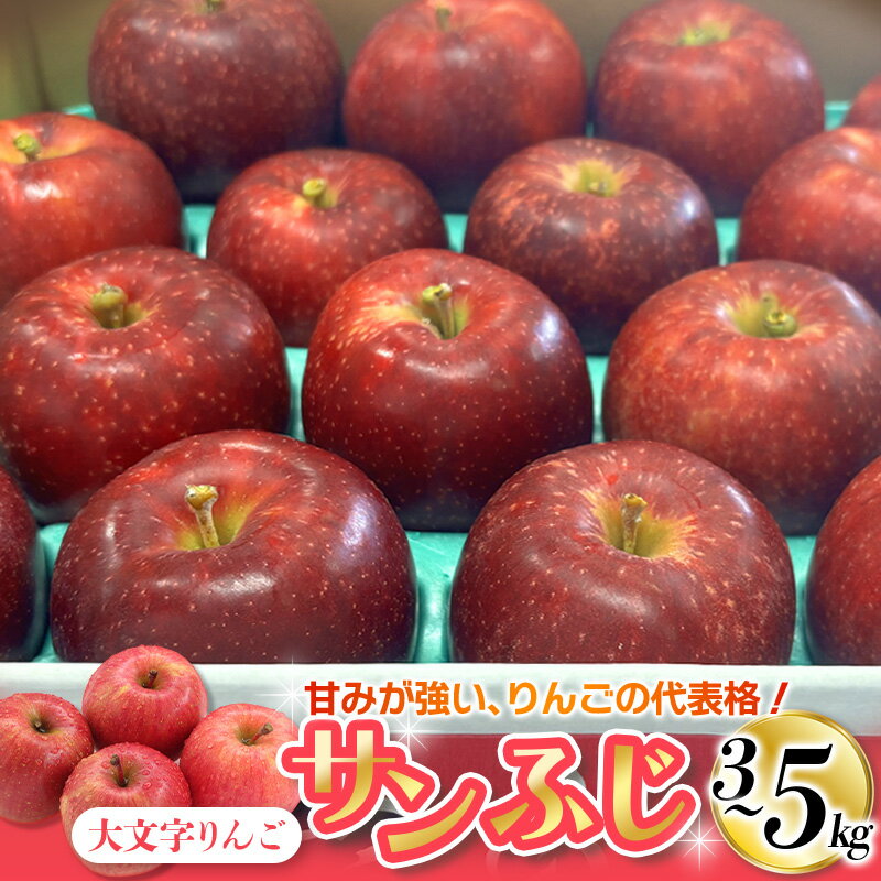 人気No.1!りんご サンふじ 3kg 5kg 大文字りんご園 12月上旬~1月上旬より順次発送 / 蜜 蜜入り 国産 樹上完熟 幻のりんご 林檎 果物 くだもの フルーツ 産地直送 予約 送料無料