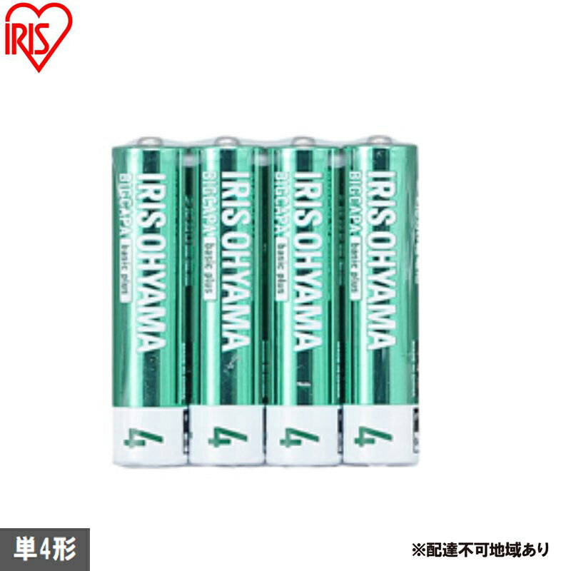 乾電池 BIGCAPA basic plus アルカリ乾電池 単4形4本パック LR03Bbp/4S 乾電池 単4 4本パック 10年 防災 非常用 防災用品
