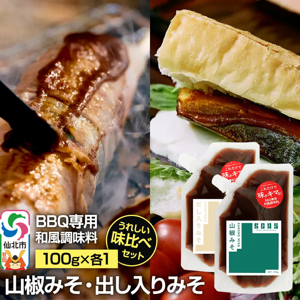 山椒みそ・だし入りみそ(パウチ)各100g セット ゆうパケット