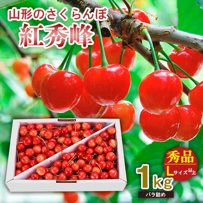 山形のさくらんぼ 紅秀峰 1kg Lサイズ以上 バラ詰め 【令和8年産先行予約】FS25-519 くだもの 果物 フルーツ 山形 山形県 山形市 お取り寄せ 2026年産