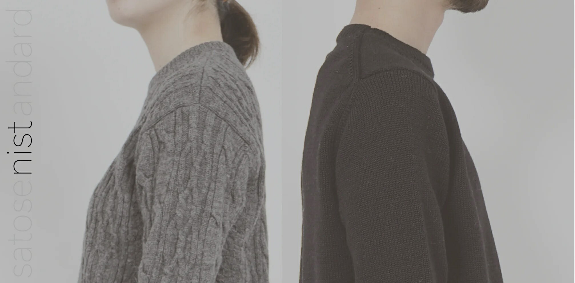 ウール100% ミドルゲージ プレーンセーター 《ホワイト/ダークブルー/グレー》satosenistandard / 男性用 女性用 ユニセックス 男女兼用 メンズ レディース M L XL LL 2L 日本製 季節 秋 冬 東北 山形 佐藤繊維 ふるさと納税 ファッション 服 洋服