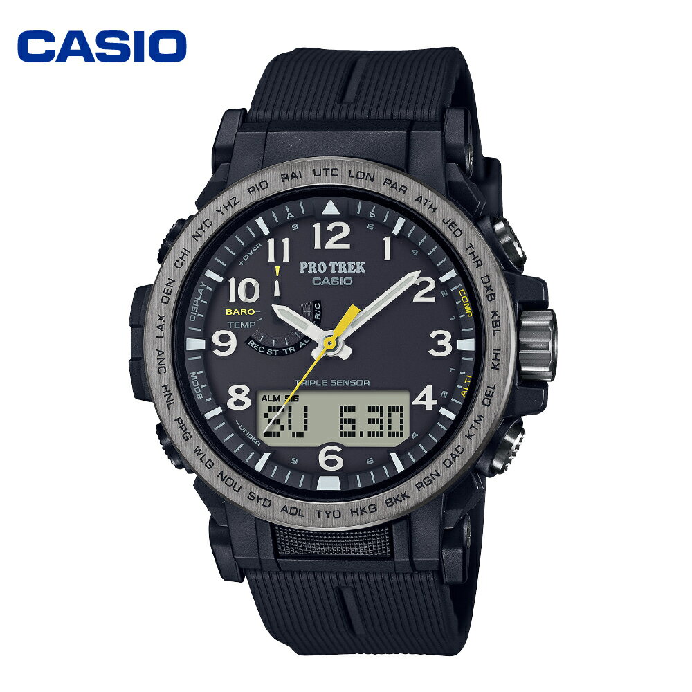 【CASIO】PRO TREK PRW-51Y-1JF Climber-Line/ 腕時計 時計 ウォッチ カシオ カジュアル アウトドア プロトレック メンズ 男性 電波 ソーラー 多針 アナログ ブラック 黒 国内正規品 山形県 東根市