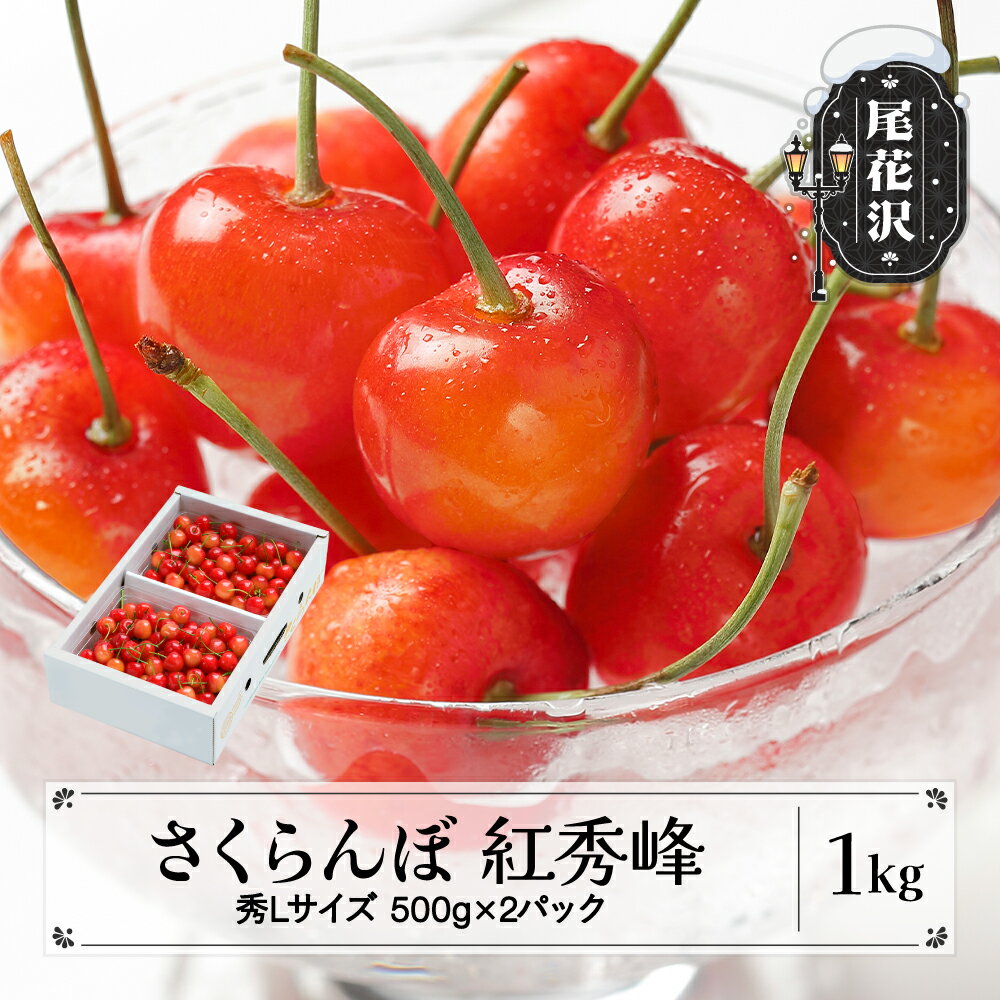 先行予約 さくらんぼ 紅秀峰 秀Lサイズ 1kg バラ詰め 化粧箱 (500gx2パック) 2026年産 令和8年産 山形県産 送料無料 サクランボ※沖縄・離島への配送不可