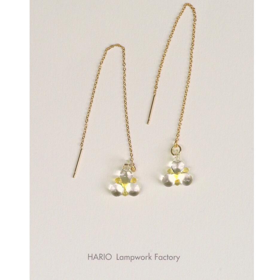 こがこもれびあーと ピアス(ホタル)| 耐熱 ガラス アクセサリー ランプワークファクトリー 職人 繊細 フォーマル カジュアル きれいめ おしゃれ 20代 30代 40代 ギフト 贈答 贈り物 プレゼント お祝 記念日 ご褒美 景品 ハリオ HARIO ハンドメイド _DP67