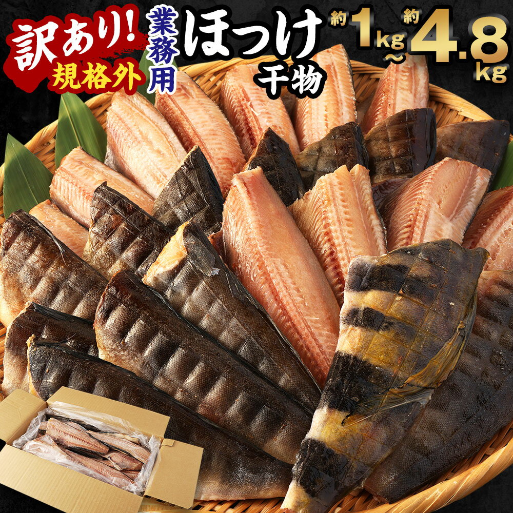 <選べる> 訳あり 規格外 業務用 ほっけ 干物 1kg/1.5kg/1.9kg/3kg/4.8kg 6000円 ~ 19000円 6000円 ~ 1万9000円 ホッケ 縞ほっけ お魚 魚 さかな 魚介 水産加工品 国内加工 冷凍 茨城県 神栖市 送料無料
