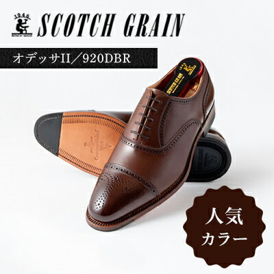 スコッチグレイン紳士靴「オデッサII」NO.920 DBR メンズ 靴 シューズ ビジネス ビジネスシューズ ファッション小物 合わせやすい 上質 一級の革靴
