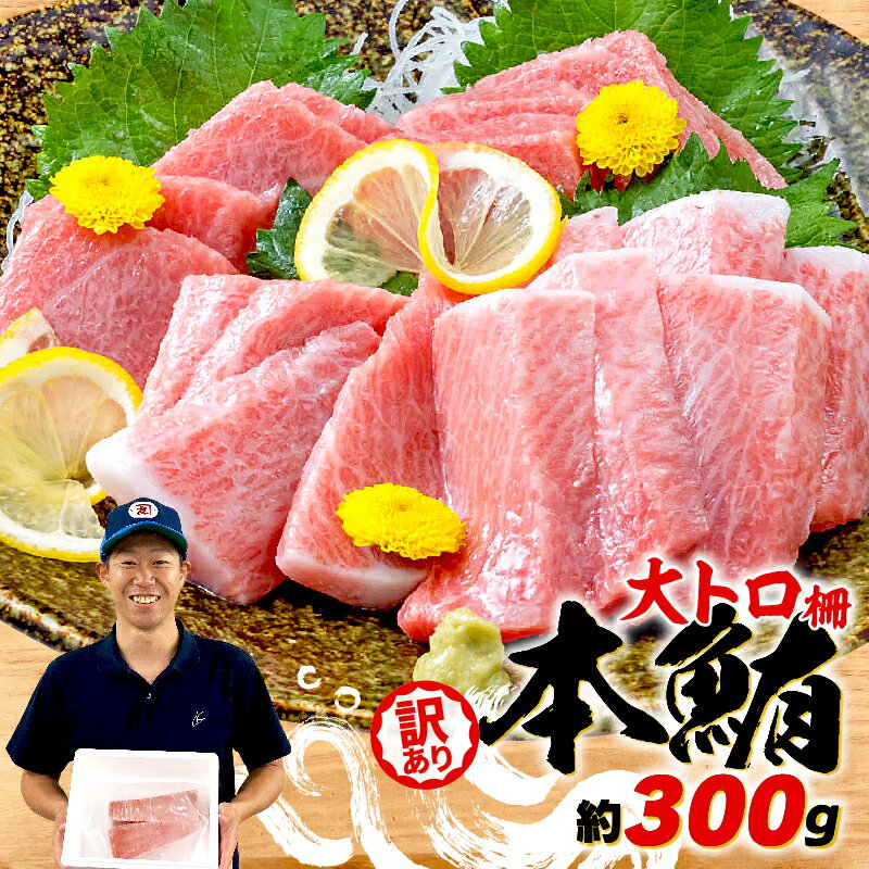 訳あり 大とろ 本まぐろ 約300g 不定型柵 解凍 マグロ 大トロ とろ 鮪 漬け丼 海鮮 刺身 ユッケ 高級魚 寿司ネタ 刺し身 おつまみ 贅沢 ごちそう グルメ 食品 海産物 水産加工品 魚介類 藤枝市 静岡県