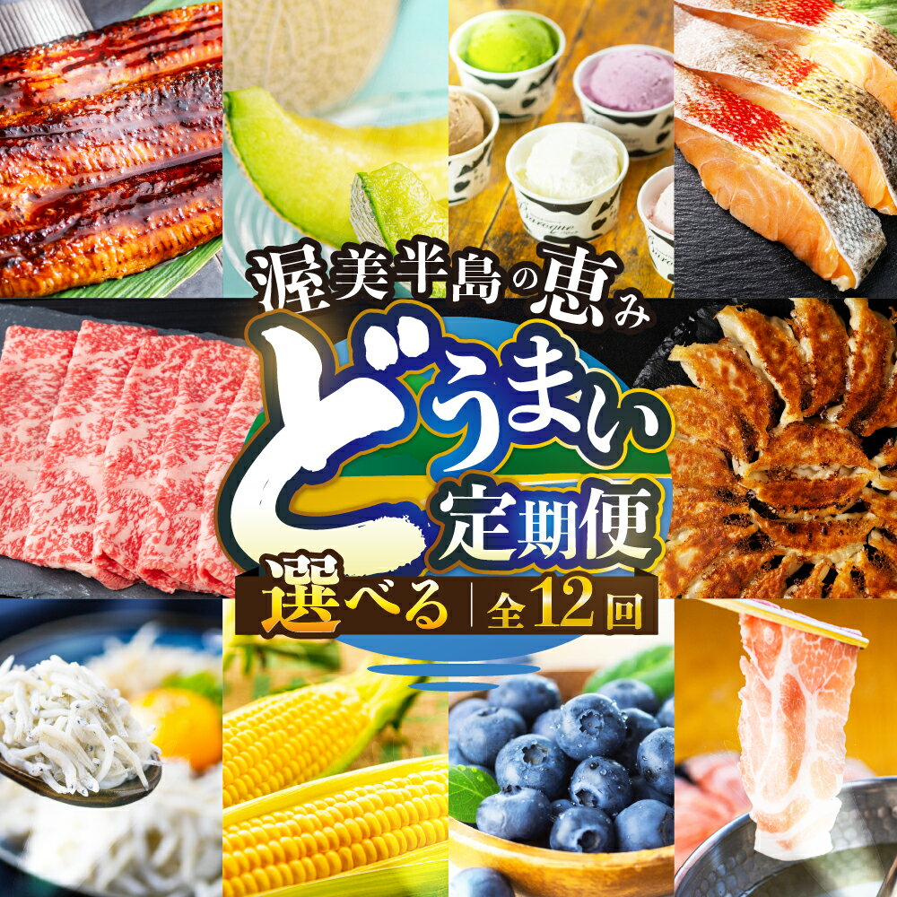渥美半島 どうまい 定期便 12回 \高評価★4.86/ おまかせ フルーツ 海鮮 果物 いちご みかん うなぎ 肉 豚肉 メロン しらす 餃子 ジェラート とうもろこし 焼き鳥 牛肉 蒲焼 12ヶ月 1年 鰻 野菜 高評価 人気 肉 魚 田原市 定期便 どうまい