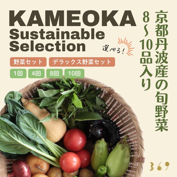 野菜 定期便 選べる 1回 4回 8回 10回 旬の野菜セット 京都丹波産 <369商店>(DXには平飼い卵10個、季節の果物又は加工品付き)※全て栽培期間中農薬・化学肥料不使用 ※北海道・沖縄・離島への配送不可