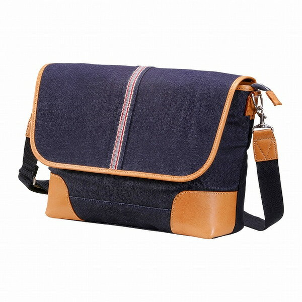 豊岡鞄 craftsmanship Selvedge Denim itinerator ネイビー 781115 / 木和田正昭商店 ショルダーバッグ 井原デニム メッセンジャーバッグ メンズ レディース バッグ カバン 鞄 斜めがけ A4ファイル収納