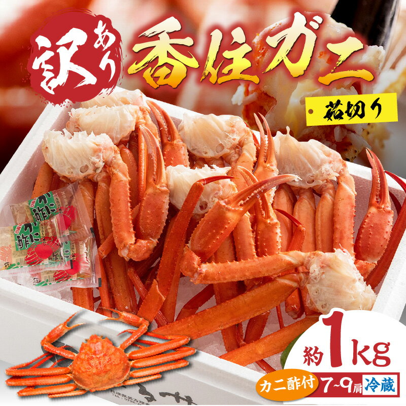 訳あり カニ ボイル 1kg 香住ガニ7~9肩 入金確認後、順次発送予定 送料無料 蟹 肩 足 海鮮 かに 紅ズワイガニ 脚 足 不揃い 傷 蟹爪 カニすき かに鍋 香住蟹 肩 棒肉 ポーション 規格外 (欠足 傷 足折れ など)