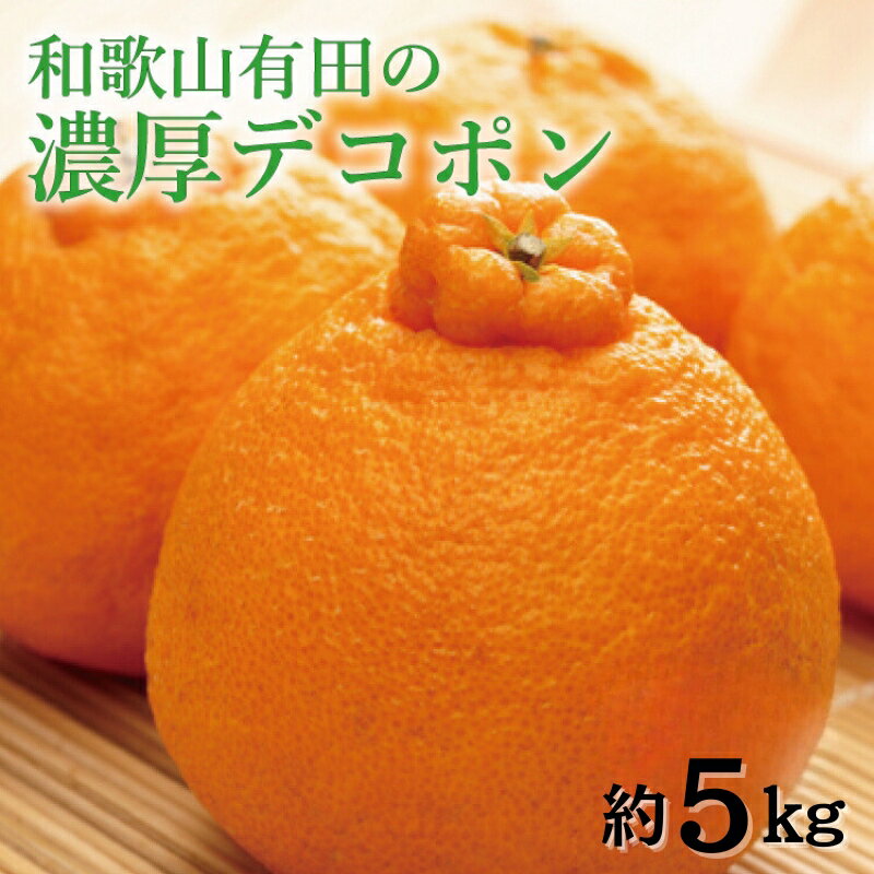 【先行予約】 和歌山有田の濃厚 デコポン 約5kg ※2026年1月下旬~2026年3月下旬に順次発送予定 / 不知火 しらぬい みかん 濃厚 柑橘 果物 フルーツ 甘い 果汁たっぷり //dekopon