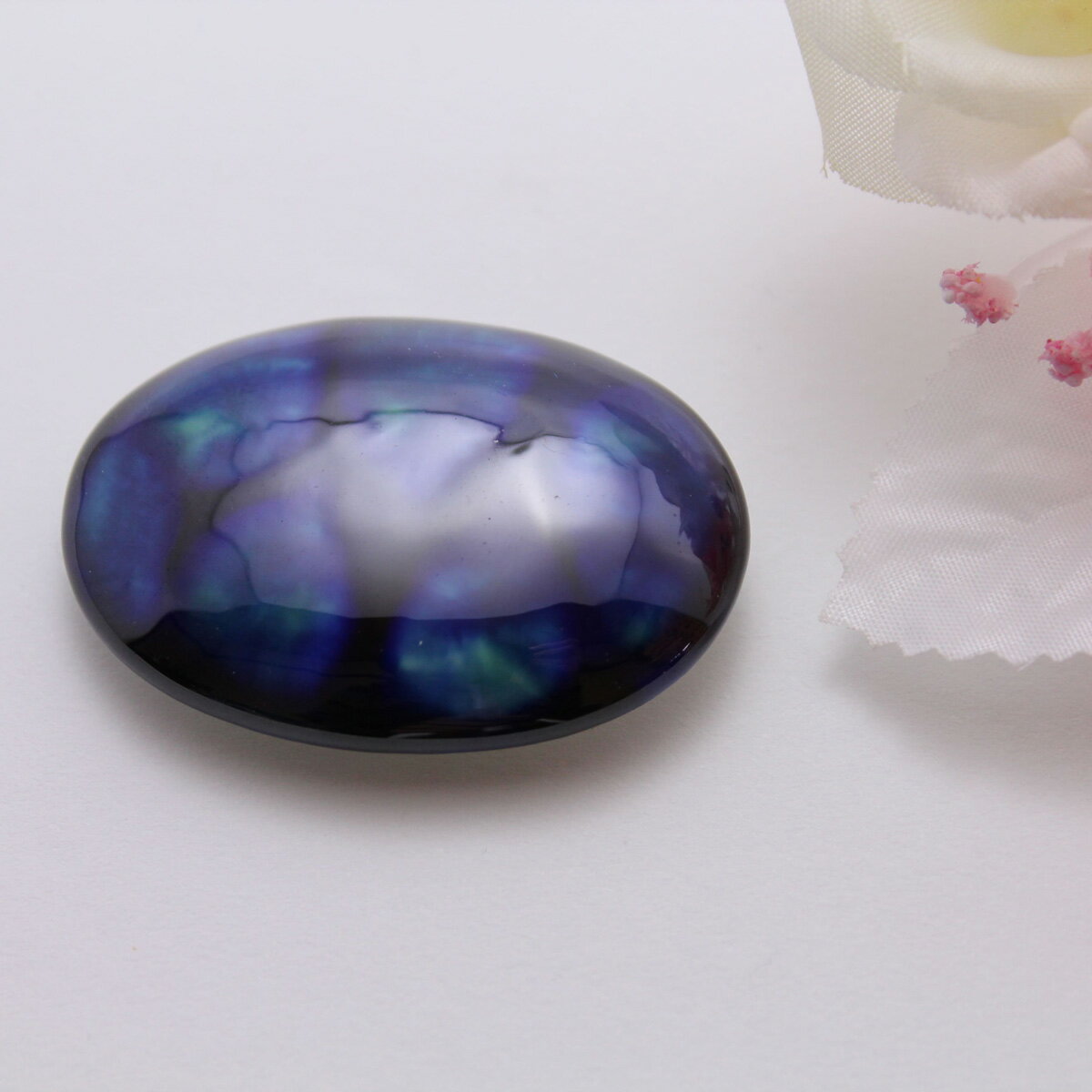 帯留め 釉彩るりブルー 有田焼アクセサリー二宮閑山 A10-205