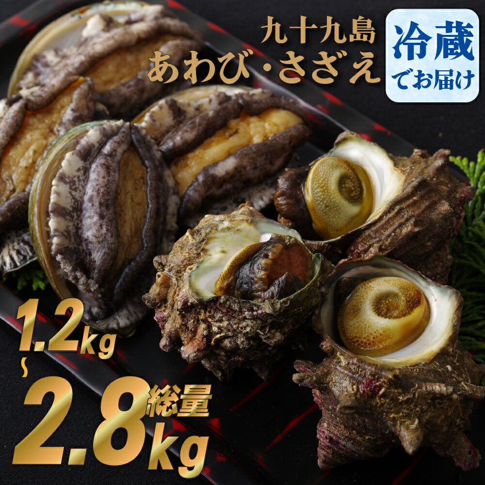 【総量1.2~2.8kg】九十九島 あわび・さざえ セット 容量が選べる 活アワビ 活サザエ 詰め合わせ 海鮮 鮮魚 生食 刺身 バーベキュー ギフト対応 長崎県 佐世保市