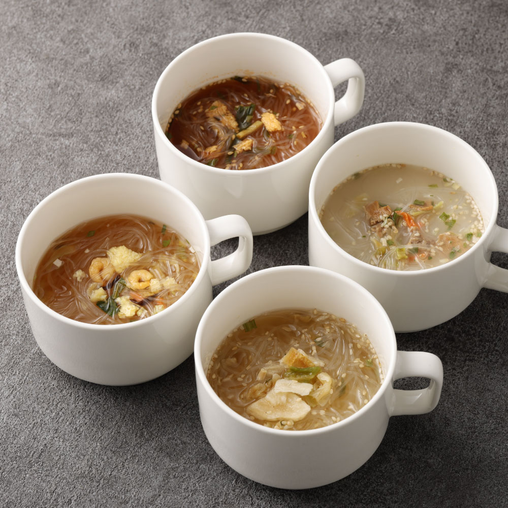 くまモン太平燕アソート4種 各5食 合計20食(白湯とんこつ味、チキン味、うま辛海鮮味、ゆず胡椒味)春雨スープ 春雨 はるさめ 熊本市 名物 ご当地 グルメ お取り寄せ 贈り物 ギフト インスタント 簡単調理 送料無料