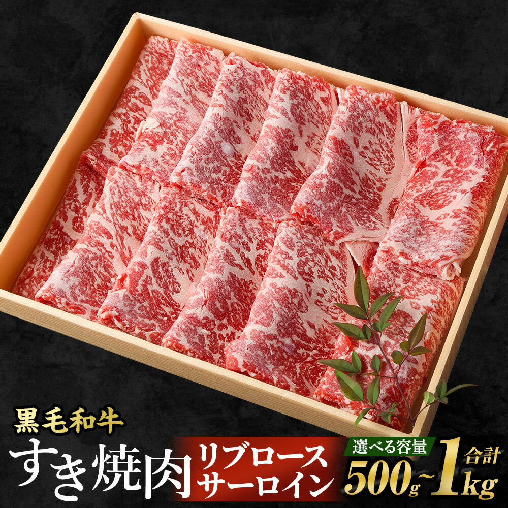 【選べる容量】<牛乃屋厳選!!黒毛和牛 すき焼肉〜リブロース・サーロイン〜 500g / 1kg > ※入金確認後、翌月末迄に順次出荷します。 牛肉 お肉 リブロース サーロイン すきやき スキヤキ すき焼き 黒毛和牛 特産品 宮崎県 高鍋町【冷凍】
