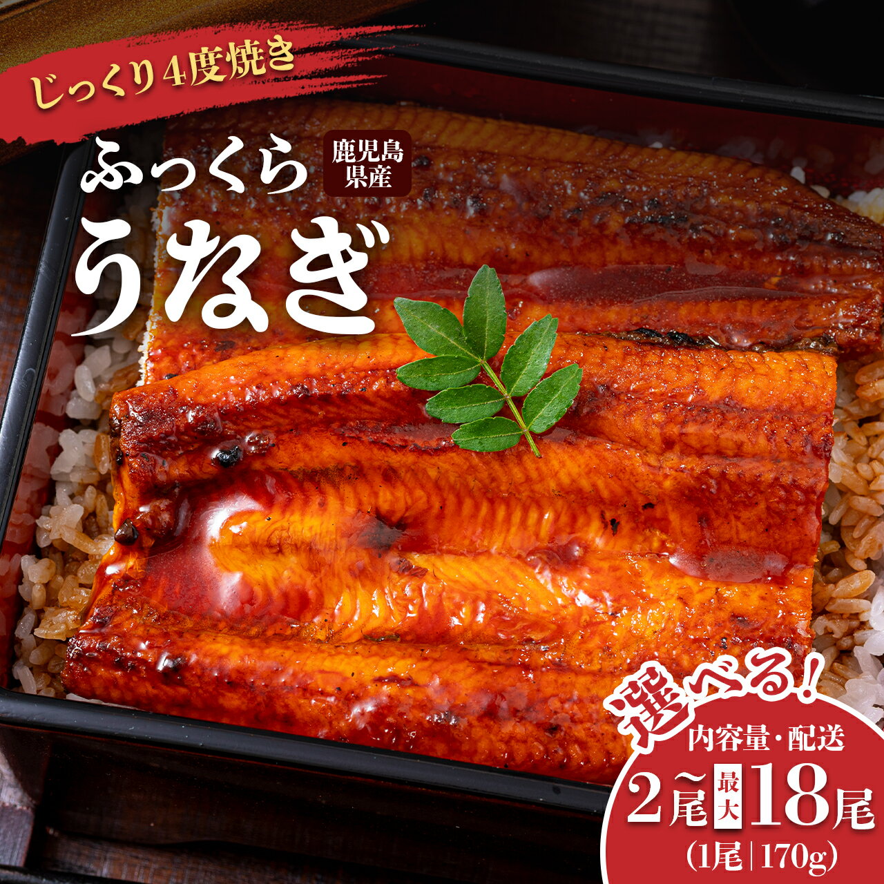 うなぎ 鰻 うなぎ蒲焼 選べる 内容量 配送 ( 1尾あたり 170g ) | ふるさと納税 うなぎ 高級 ウナギ 鰻 国産 蒲焼 蒲焼き たれ 鹿児島 大隅 大崎町 ふるさと 人気 送料無料